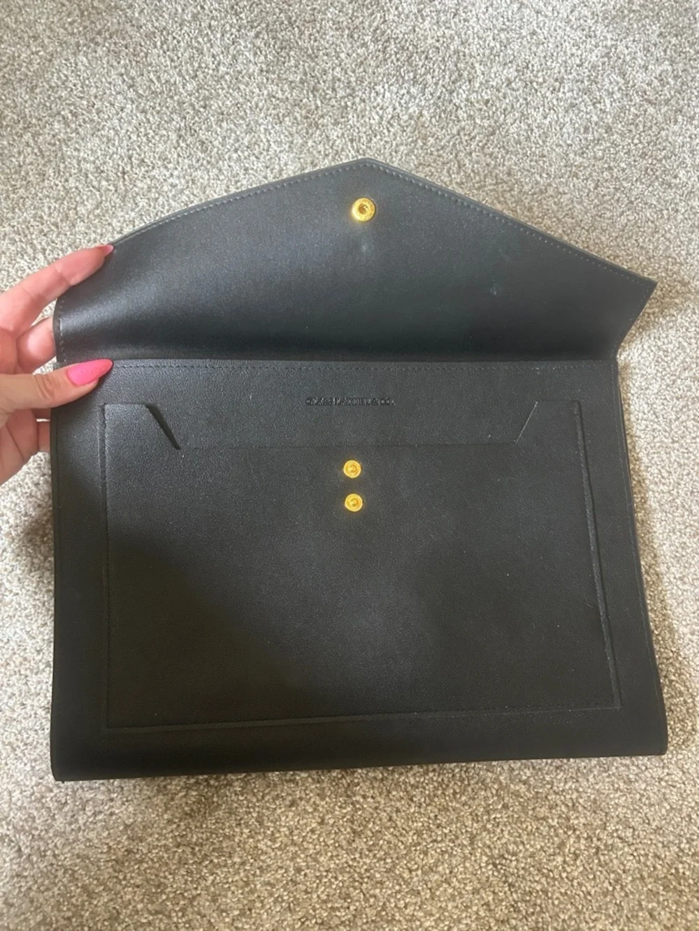 Glass Ladder & Co The Megan Portfolio Clutch in Black